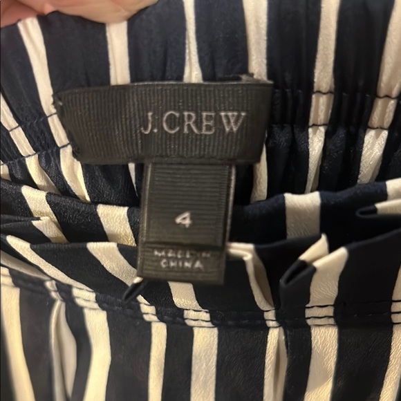 J. Crew Navy and white Pleated - Picture 2 of 10